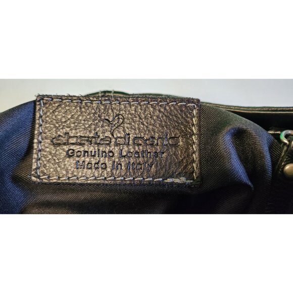 Alberta Di Canio Soft Black Genuine Leather Tote/Hobo Shoulder Bag Purse - Picture 4 of 7